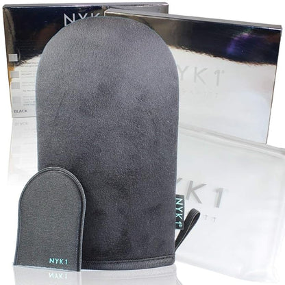 NYK1 Tan Force Sunless Self Tanning Mousse with MegaMitt Tanning Mitt - Salon Quality Streak Free Self Bake Tan Foam Tanning Oil Self Tanner - Natural Look Dry Golden Bronzer Cream - 250ml