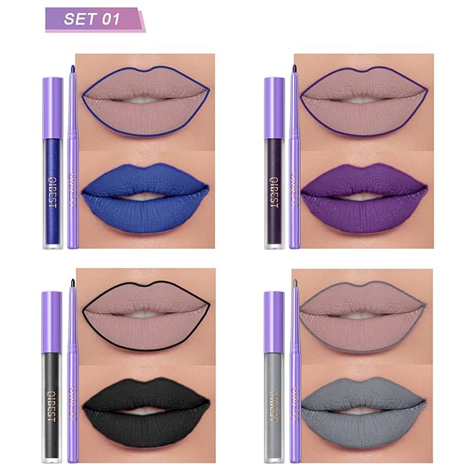 Matte Lip Gloss Sets, 4 Colors Halloween Makeup Gloss