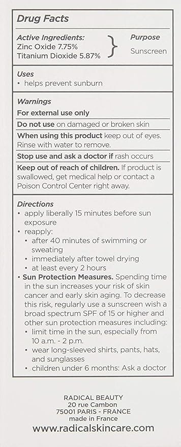 Radical Skincare Skin Perfecting Screen SPF 30 - Protects Against UVA/UVB Rays, Blurs Wrinkles, & Primes Makeup - For All Skin Types - Paraben & Cruelty Free - Clinically Proven (1.3 Fl Oz)