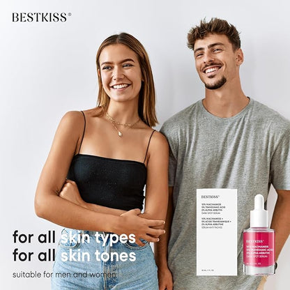 Dark Spot Remover for Face: 10% Niacinamide + 5% Tranexamic Acid + 2% Alpha-Arbutin Face Serum with Ceramides Hyaluronic Acid Centella Asiatica - Vegan Paraben Fragrance Cruelty Free 30mL