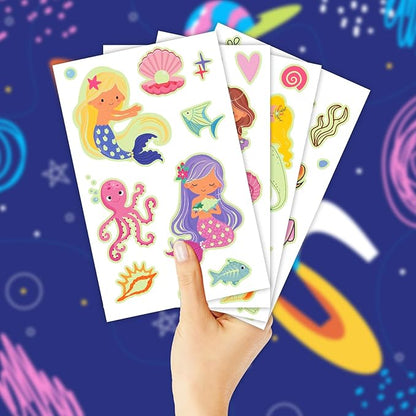 140+ Styles Luminous Kids Tattoos, Temporary Tattoo Stickers Games (Mermaid)