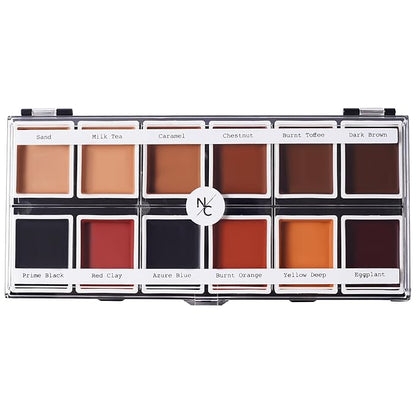 12 Color Dark Flesh Tone Alcohol Activated Makeup
