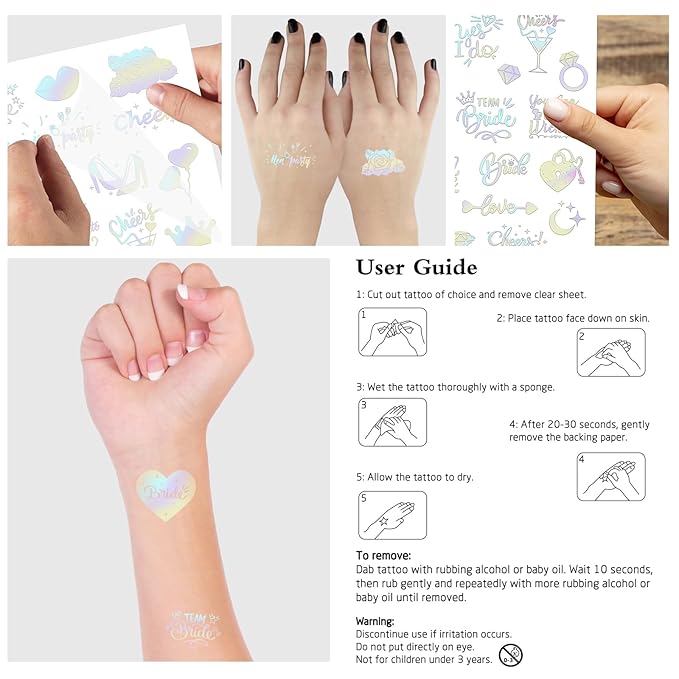 60 Styles of bachelorette party Tattoos,waterproof long lasting Party Decoration