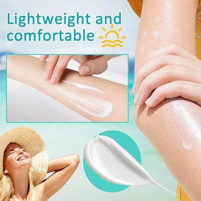 Face Sunscreen SPF 50+ PA+++,Hydrating Refreshing Sunblock,No Sticky Sunscreen for Face,Travel Size Water Resistant Sunscreen Lotion,Oil Control Moisturizing Sun Cream