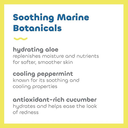 Seaweed Bath Co. Cooling Mist SPF 60 Sport Broad Spectrum Hybrid Sunscreen Spray, 6 Ounce, Sustainably Harvested Seaweed, Aloe, Peppermint