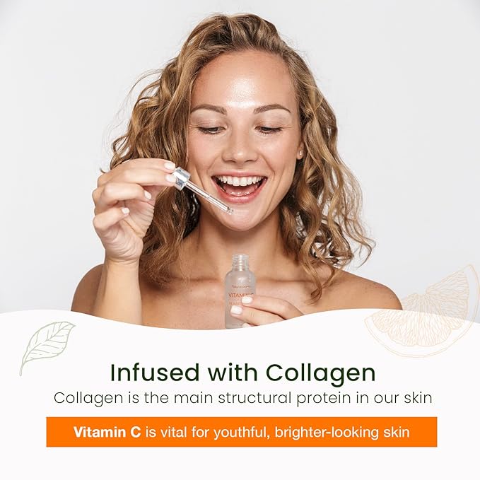 Vitamin C & Collagen Serum & Day Cream Value Set - Dermatologist Tested, Skin Brightening, Anti-Aging, Acne Treatment, Cruelty Free Korean Skin Care For All Skin Types - 1.69 oz