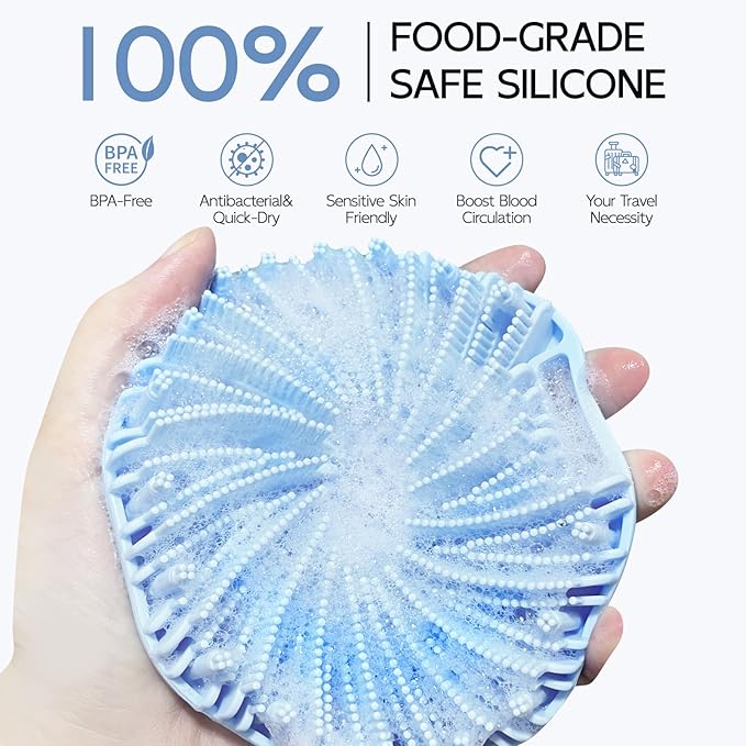 Silicone body scrubber, exfoliating body