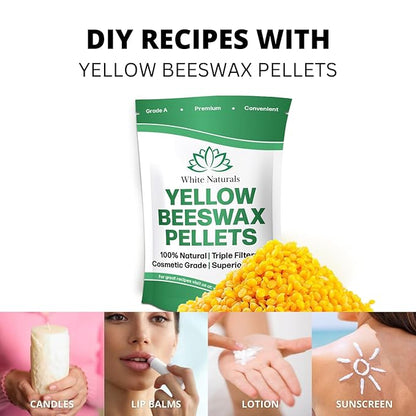 Yellow Beeswax Pellets 2lb (1lb in Naturals