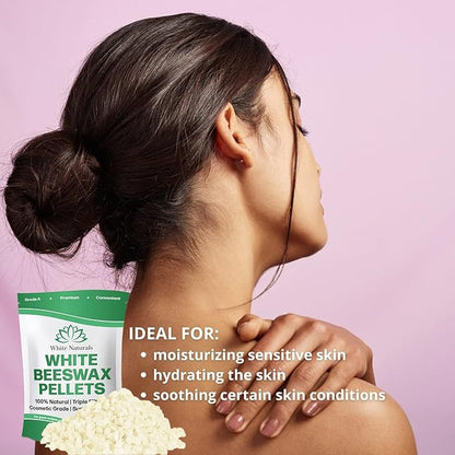 White Beeswax Pellets 2lb (1lb in Naturals