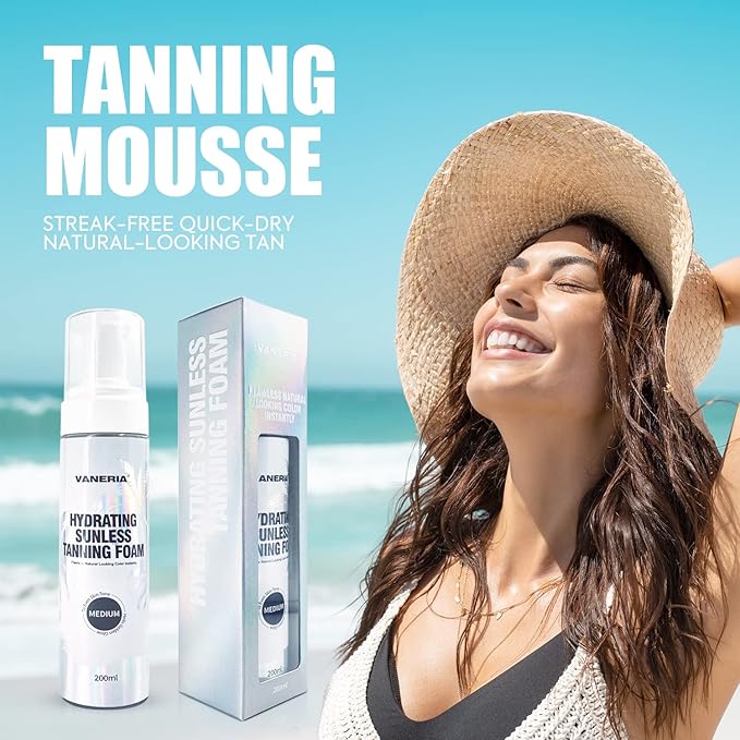 VANERIA Natural Self Tanner Mousse,Brown