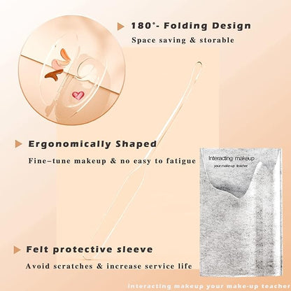 180 Degree Folding Acrylic Makeup Mixing Palette, Plastic