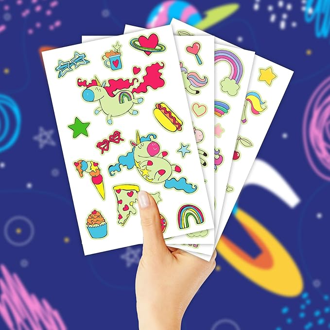 140+ Styles Luminous Kids Tattoos, Temporary Tattoo Stickers Games (Unicorns)