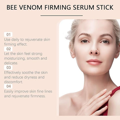 Bee Venom Firming Serum Stick, Advanced Firming & Wrinkle-Reducing Cream, Restore Skin Elasticity,Lifts, Plumps and Firms Skin, Natural Bee Venom Serum for All Skin Types