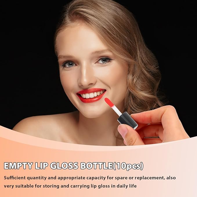 10 PCS Mini Lip Gloss Tubes Empty 1.2ml Gloss