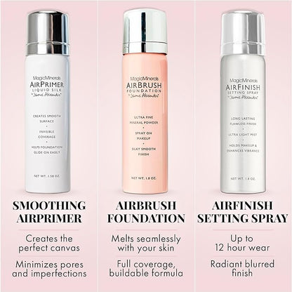 MagicMinerals AirBrush Foundation Set by Jerome Alexander - Skin (Cognac)