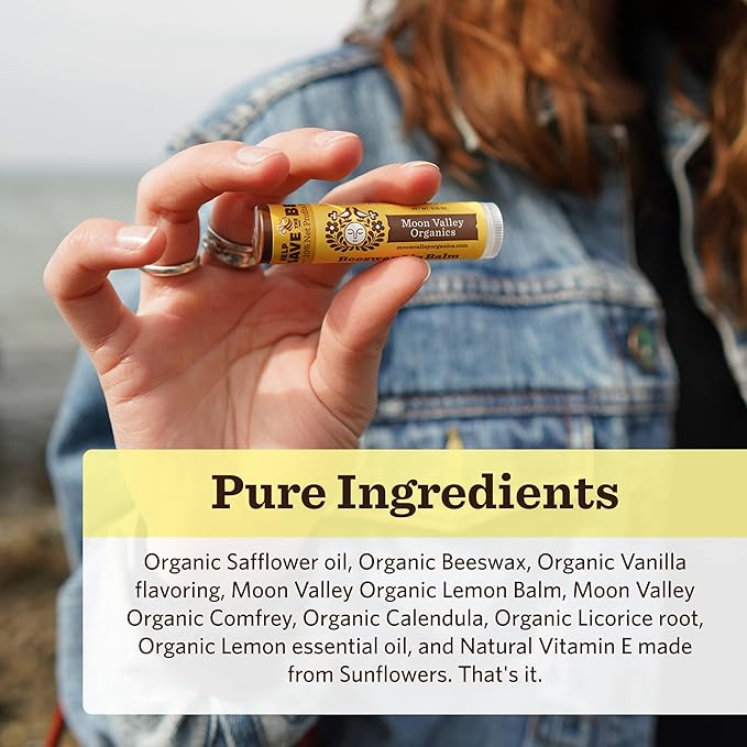 Moon Valley Organics Beeswax Lip Balm VANILLA,