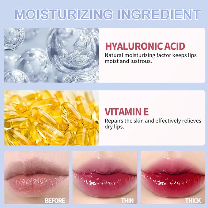 6 Colors Lip Tint Stain Set,Korean Lip Gloss Watery Lip Stain,Plumping Lip Gloss Mini Liquid Multi-use Lip & Cheek Tint Moisturizing,Long-lasting Waterproof Non-Sticky Cup Lip Makeup
