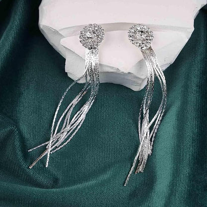 Vintage Crystal Chandelier Dangle Earrings Rhinestone