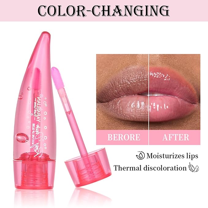 6PCS Aloe Vera Lip Gloss, Long Balm