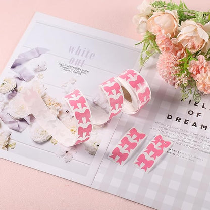 500pcs Tanning Stickers, Bowknot Tan Body Stickers Outdoor Sunbathing Tattoo Stickers Suntan Stickers Know When to re-Apply Sunscreen Sun Bed Stickers Safe for Kids