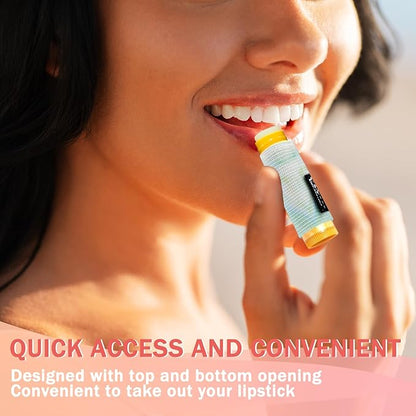 WK IEASON 10PCS Lip Balm Holder Keychain Bulk Gloss