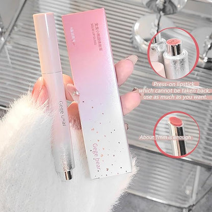 6 Colors Jelly Glossy Lipstick, 6Pcs Nude to Glossy