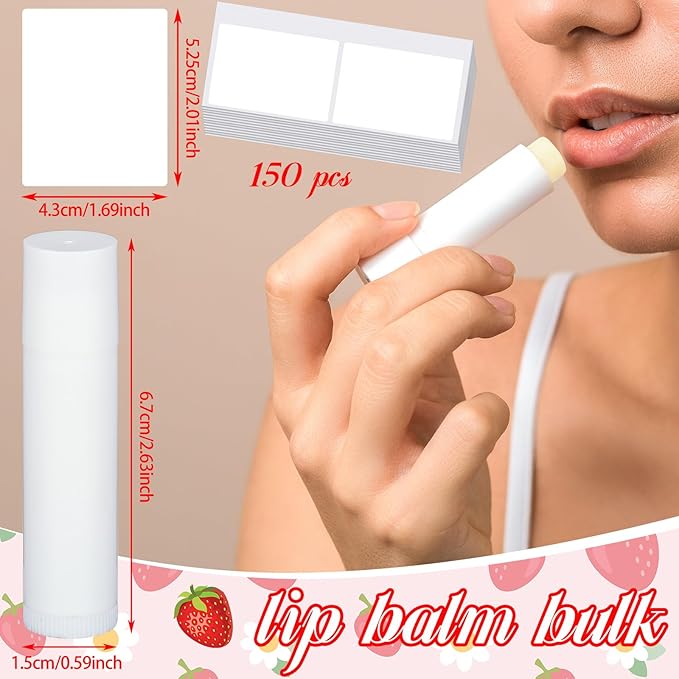 Demissle 150 Pcs Unlabeled Lip Balm Guests