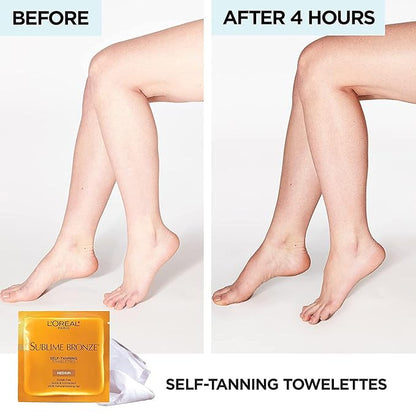 Loreal Paris Sublime Bronze self tanning Towelettes for body (3 Pack)