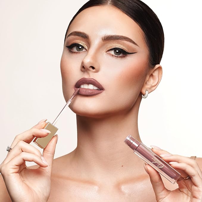 Oulac Matte Liquid Pink Lipstick for Women, Long Lasting Lipstick Waterproof Lip Stain, No Transfer, Creamy High Pigmented Formula with Rose Oil, Vegan & Cruelty-Free M28