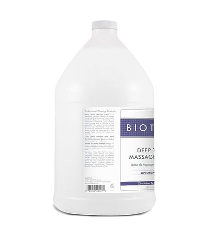 BIOTONE Deep Tissue Massage Lotion, Rich Texture, Lasting Glide, Use for Swedish, Trigger Point, Sports, and Deep Tissue, Smooth Application, Unscented