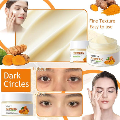 Turmeric Soap Skincare Set with Honey Face Sheets Mask,Hydrating Travel Size Turmeric Face Wash,Moisturizing Face Toner & Face Serum & Face Cream,Eye Cream Skin Care Gift Set for Women（9PCS)