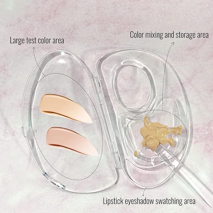 Erinde Handheld Makeup Mixing Palette, Acrylic Transparent Mixing