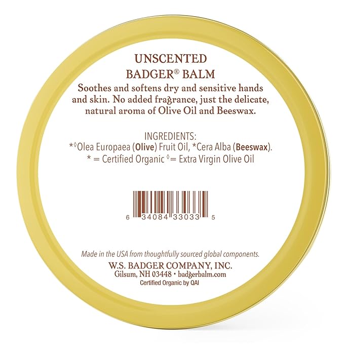 Badger - Unscented Dry Skin Balm,