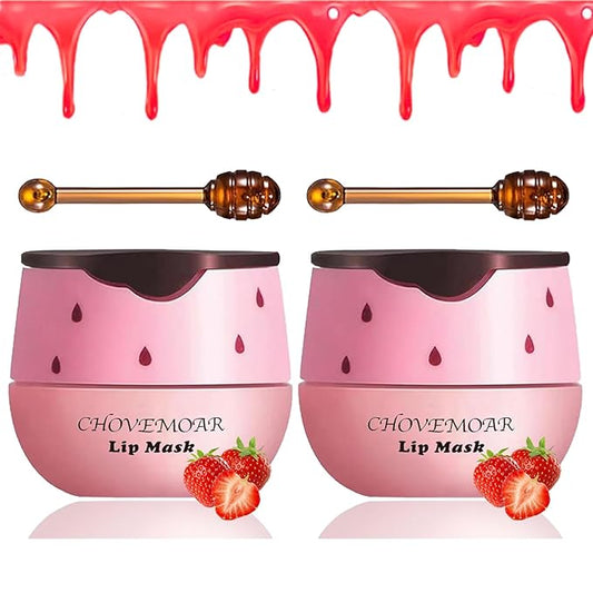 2 PCS Strawberry Lip Mask Lip Exfoliator