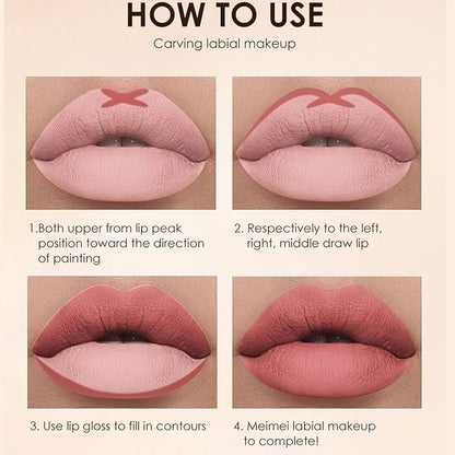 BestLand 6Pcs Matte Liquid Lipstick + Lip Liner