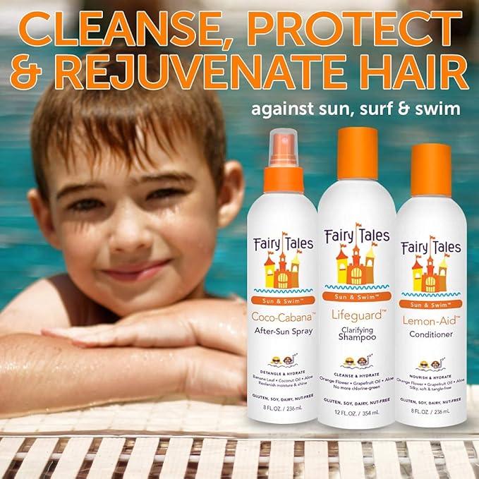Fairy Tales Swimmer Conditioner for Kids - 8 oz | Made with Natural Ingredients in the USA | Replenish and Restore from Chlorine and Salt Damage | No Parabens, Sulfates, or Synthetic Dyes