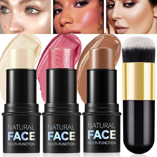 3Pcs Cream Contour Stick Makeup Kit - Cream