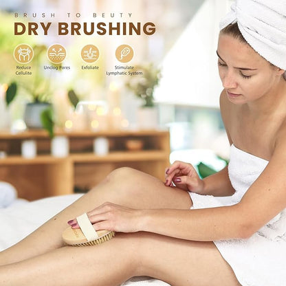 Popchose dry brushing body brush,