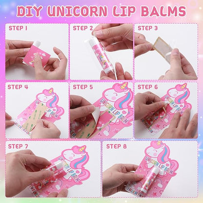 24 Sets Unicorn Party Favors Lip