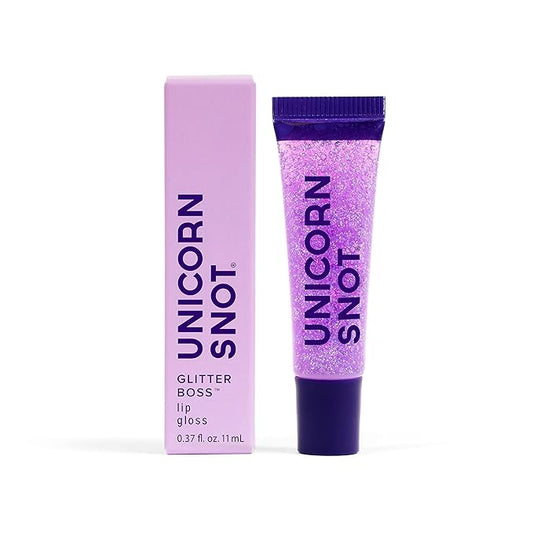 UNICORN SNOT Glitter Lip Gloss - Long-Lasting Sparkly Lip Shine - Vegan & Cruelty Free Non-Sticky Formula - Lip Gloss for Festivals and Rave Makeup - High-Shine Glitter Lip Gloss, Purple (Orchid)