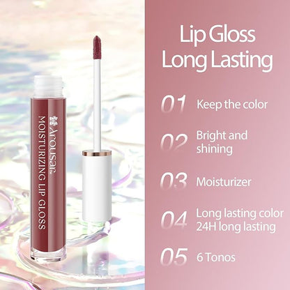 Moisturizing Lip Gloss, Non-Stick and Non-Drying Luminous Tinted Moisturizing