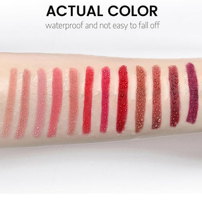 12 Colors Matte Lipstick Pen Lip Liner Pencil Long-lasting