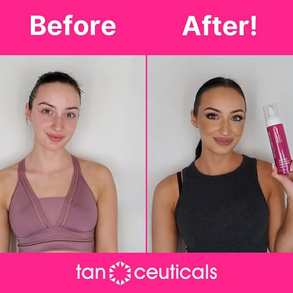 Tanceuticals CC Self Tanning Body Mousse - Self Tanner in Ultra Dark Shade - Healthy Ingredients and Fresh Coconut Scent Give Instant, Long-Lasting Sunless Tan - 6.7 oz