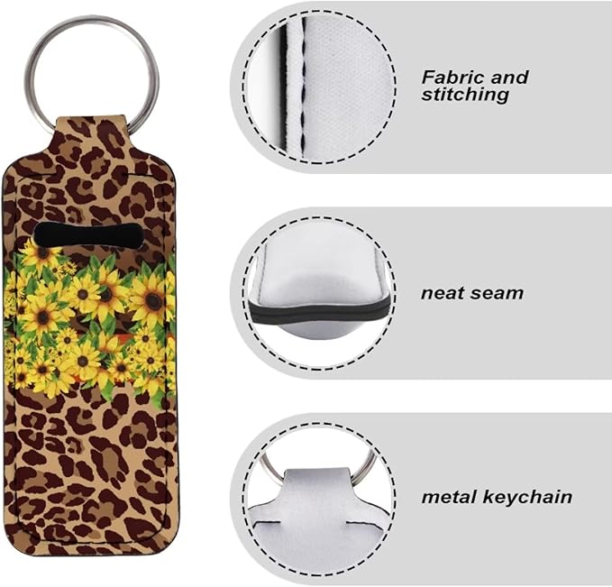 Cheetah Leopard Sunflower Print Lipstick Holder Girls