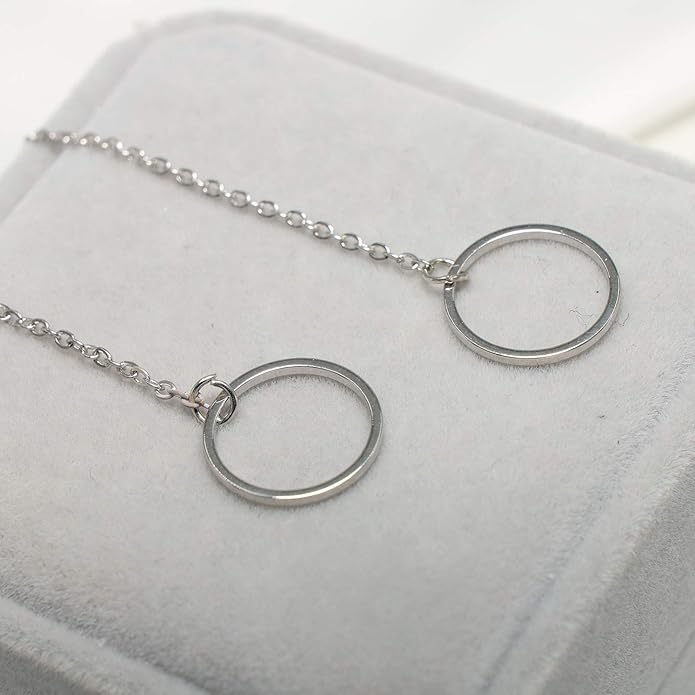 Creative Y-shaped Necklace Hollow Ring Necklace Chain Jewelry