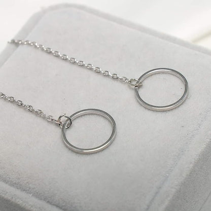 Creative Y-shaped Necklace Hollow Ring Necklace Chain Jewelry