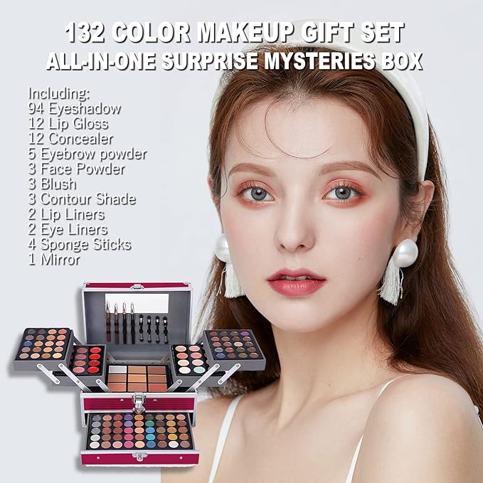 132 Color All In One Makeup Kit,Professional Makeup