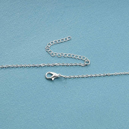 Boho Long Turquoise Necklace Silver Teardrop