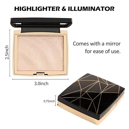 Boobeen Face Highlighter Makeup Palette Baked Highlighter Powder Natural Glow