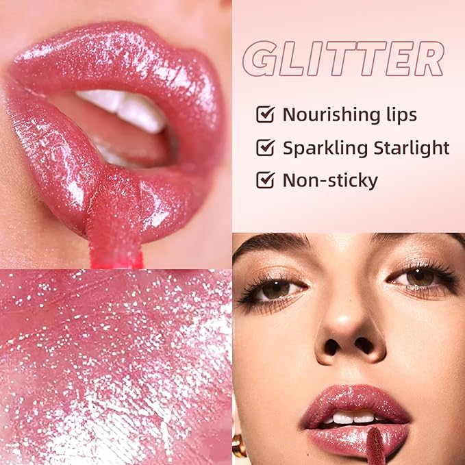 Shimmer Coating Tint Liquid Lipstick, Pink Moisturizing Pearl Coating